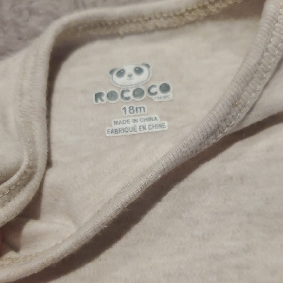 Cream Sloth Print Kids Matching Set - Picture 3 of 5